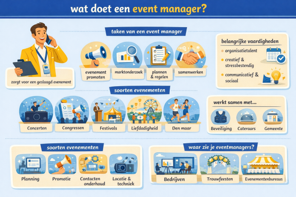 Alles over het beroep event manager Wat doet een event manager
